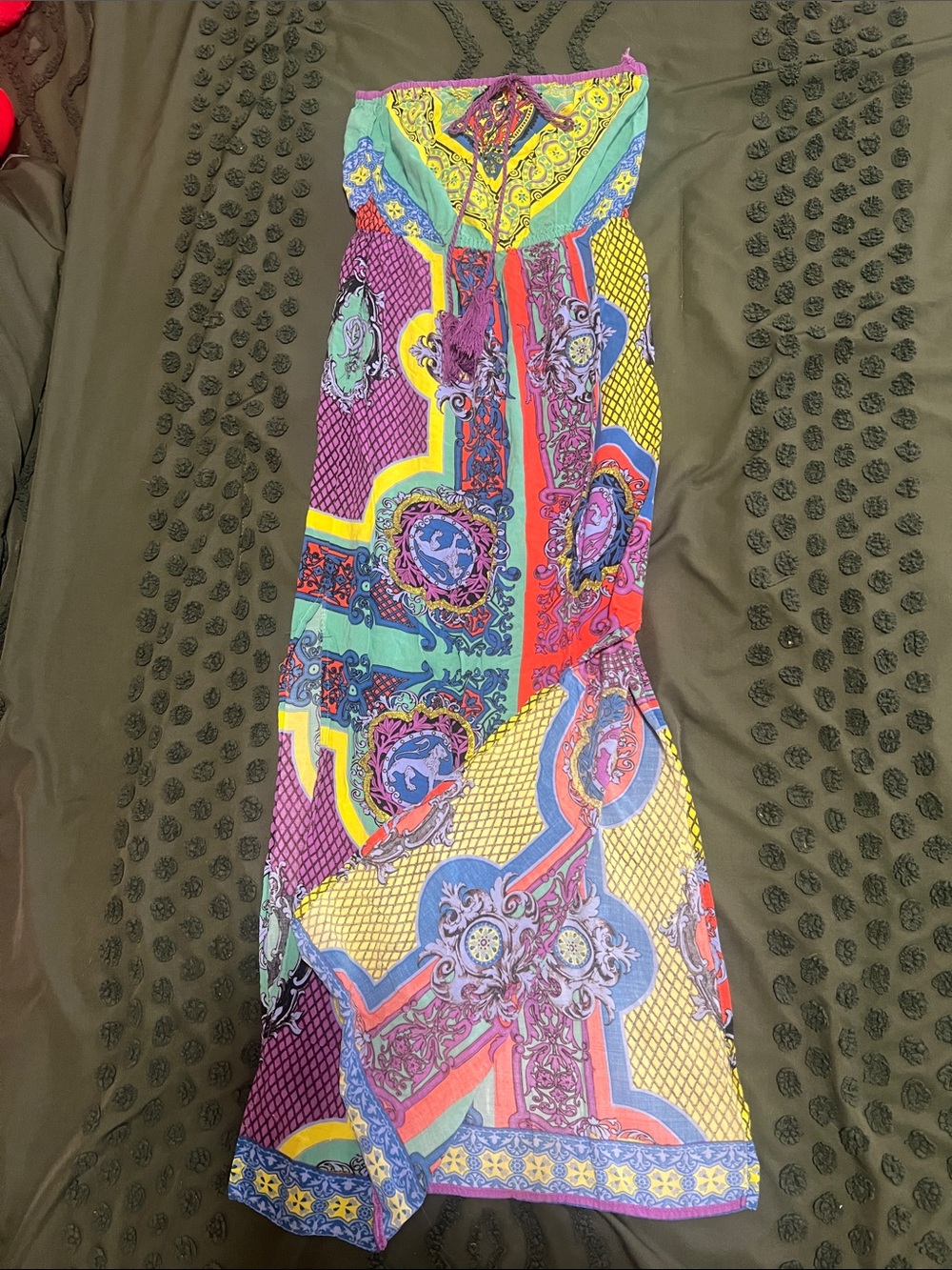 Flying Tomato Strapless Multi-Color Printed Dress